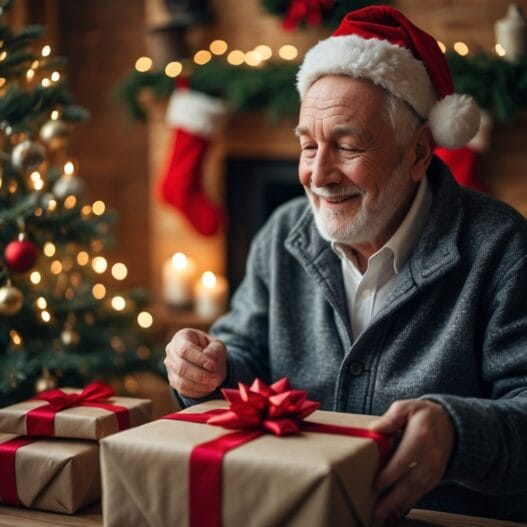 En smuk julegaveidé til morfar med fokus på hygge og kvalitet.